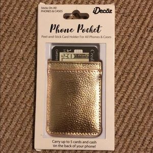 Gold peel and stick card holder!
